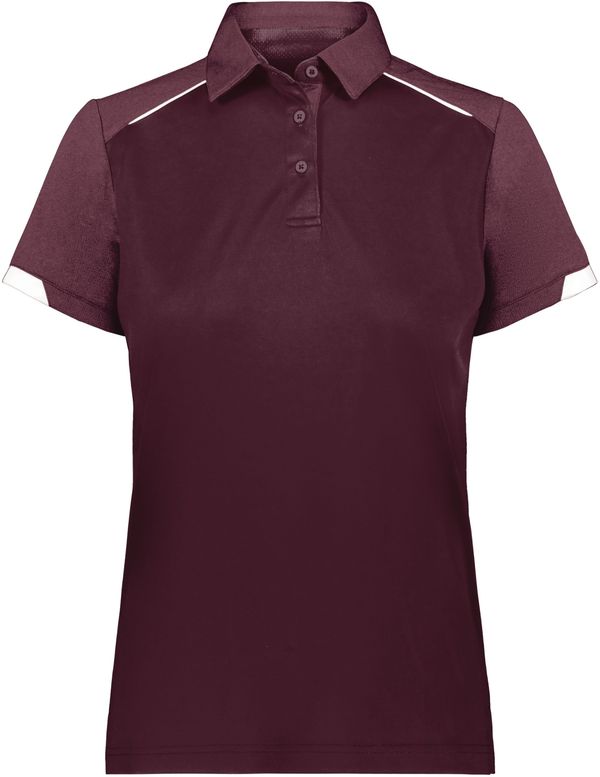 Am image of a Custom Russell Athletic Ladies Legend Polo in Maroon!