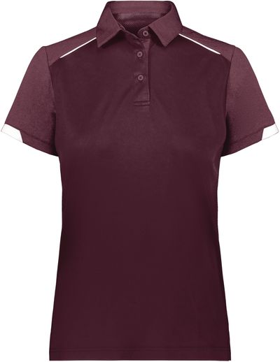 Am image of a Custom Russell Athletic Ladies Legend Polo in Maroon!