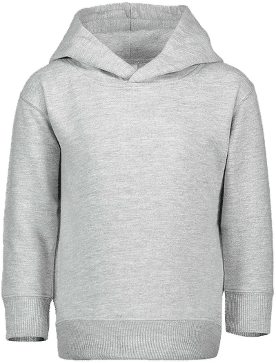 Am image of a Custom Rabbit Skins Toddler Pullover Fleece Hoodie in Heather!