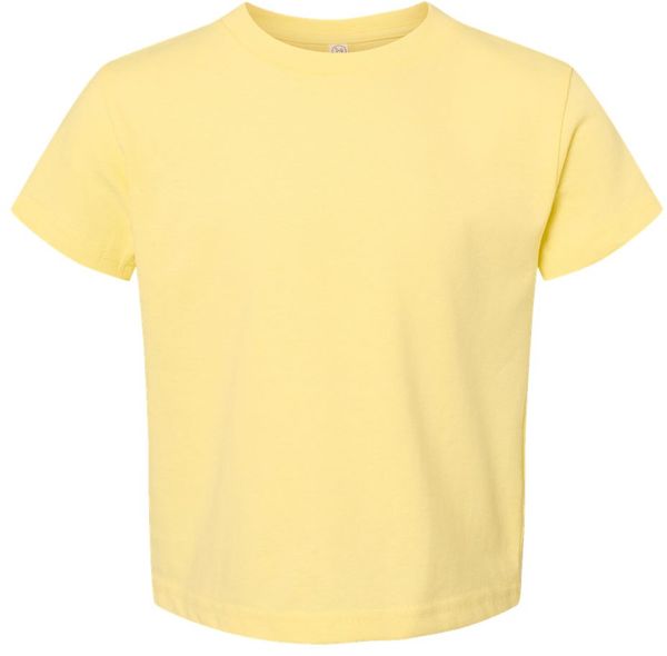 An image of a Custom Rabbit Skins Cotton Jersey T Shirt in Banana!