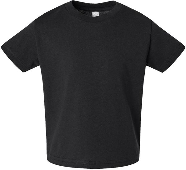 An image of a Custom Rabbit Skins Cotton Jersey T Shirt in Black!