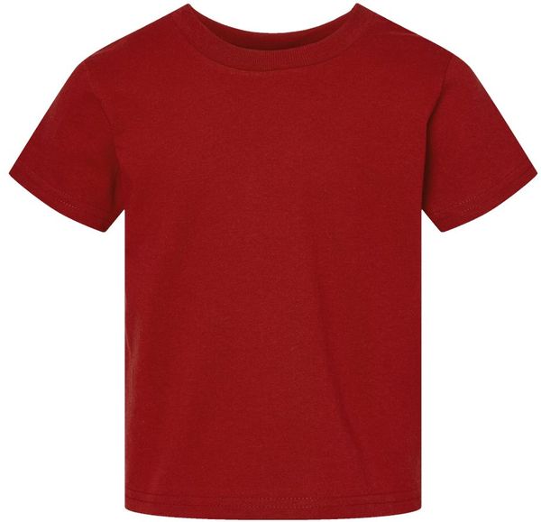 An image of a Custom Rabbit Skins Cotton Jersey T Shirt in Garnet!