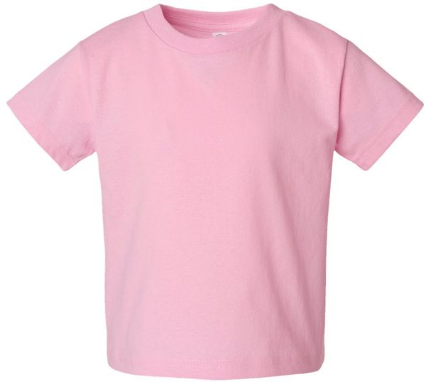 An image of a Custom Rabbit Skins Cotton Jersey T Shirt in Pink!