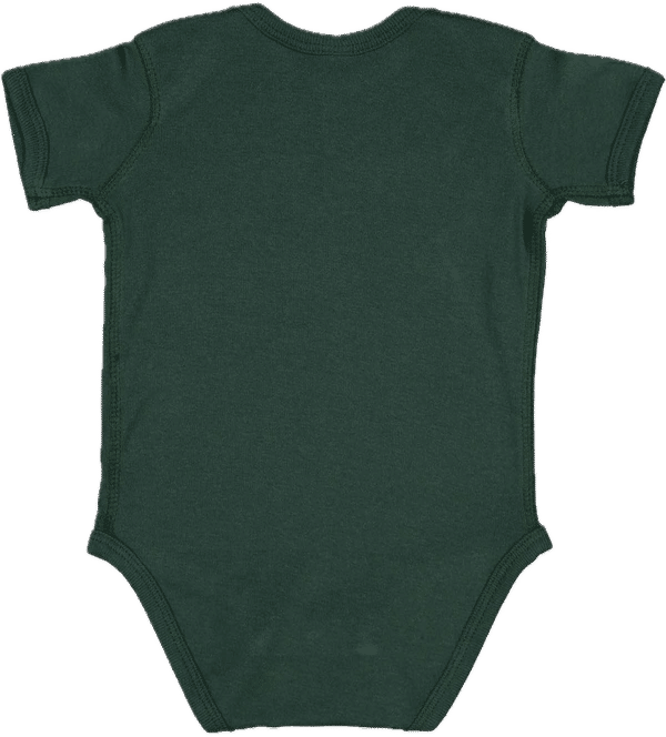 Am image of a Custom Rabbit Skins Infant Baby Rib Bodysuit in Forest!