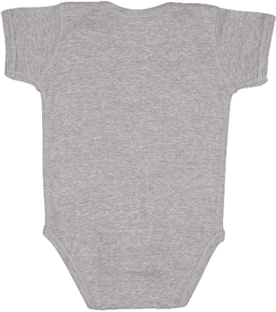 Am image of a Custom Rabbit Skins Infant Baby Rib Bodysuit in Heather!