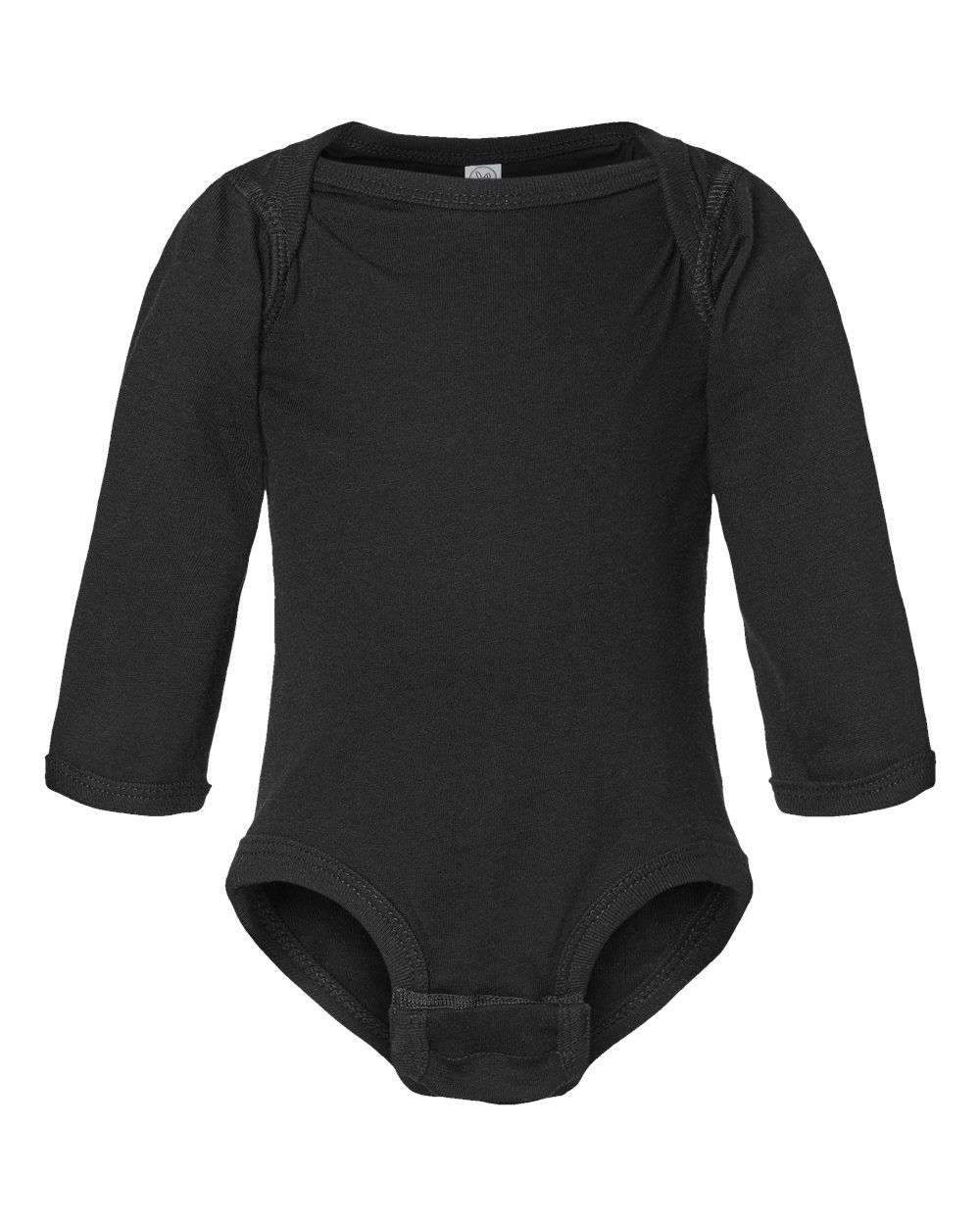 Rabbit Skins Infant Fine Jersey Long Sleeve Body Suit in Black
