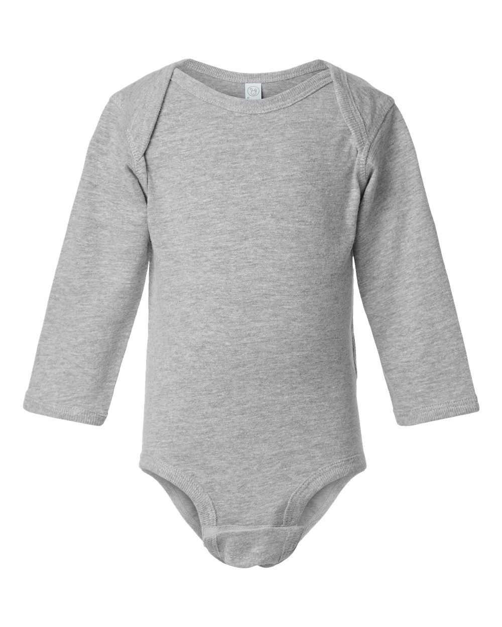 Rabbit Skins Infant Fine Jersey Long Sleeve Body Suit in Heather