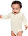 An image of a Custom Rabbit Skins Infant Fine Jersey Long Sleeve Body Suit!