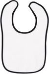 An image of a Custom Rabbit Skins Terry Snap Bib in White/Black!