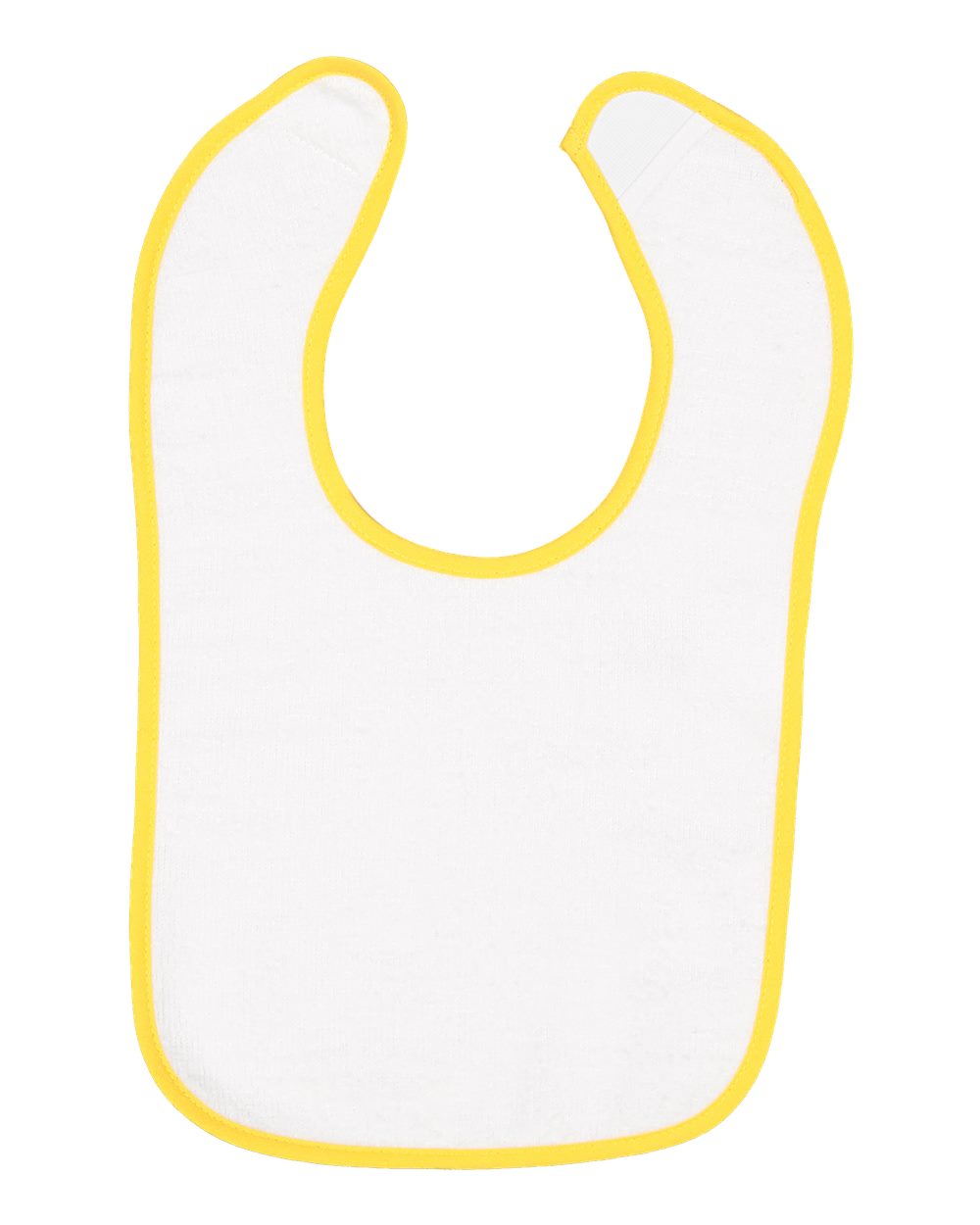 Rabbit Skins Terry Snap Bib in White/Gold