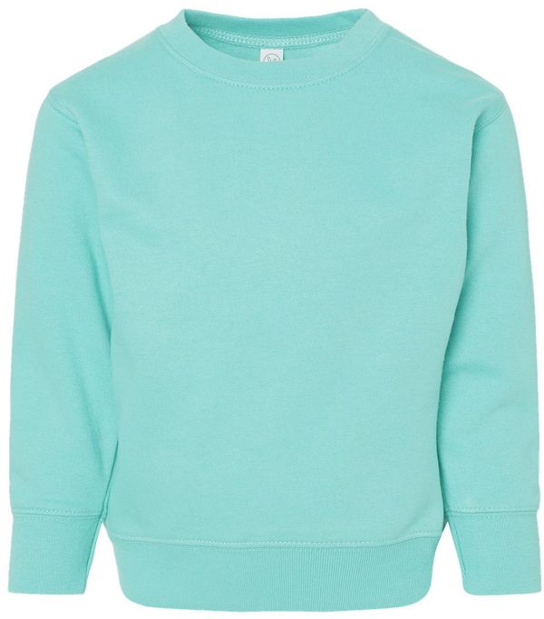An image of a Custom Rabbit Skins Toddler Fleece Crewneck Sweatshirt in Chili!