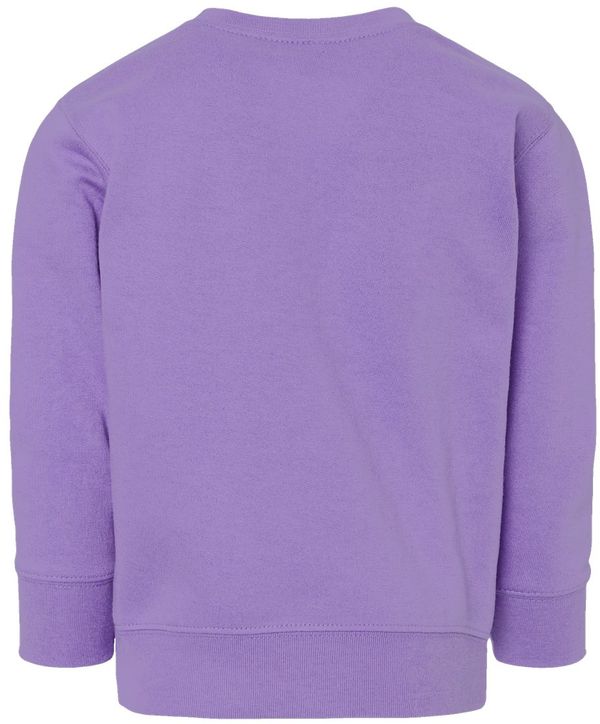 An image of a Custom Rabbit Skins Toddler Fleece Crewneck Sweatshirt in Lavender!