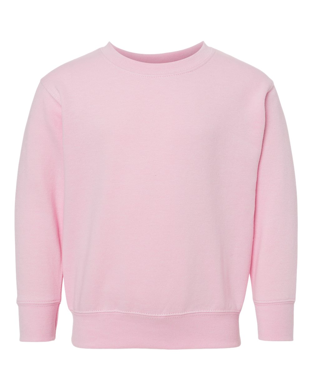 Rabbit Skins Toddler Fleece Crewneck Sweatshirt in Pink
