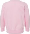 An image of a Custom Rabbit Skins Toddler Fleece Crewneck Sweatshirt in Pink!