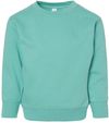 An image of a Custom Rabbit Skins Toddler Fleece Crewneck Sweatshirt in Saltwater!