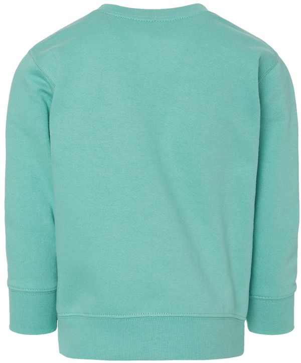 An image of a Custom Rabbit Skins Toddler Fleece Crewneck Sweatshirt in Saltwater!
