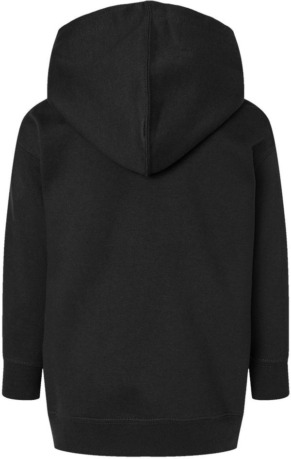 An image of a Custom Rabbit Skins Toddler Pullover Fleece Hoodie in Black!