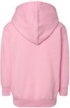 An image of a Custom Rabbit Skins Toddler Pullover Fleece Hoodie in Pink!