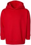 An image of a Custom Rabbit Skins Toddler Pullover Fleece Hoodie in Red!