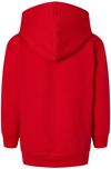 An image of a Custom Rabbit Skins Toddler Pullover Fleece Hoodie in Red!