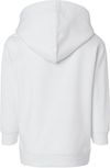 An image of a Custom Rabbit Skins Toddler Pullover Fleece Hoodie in White!