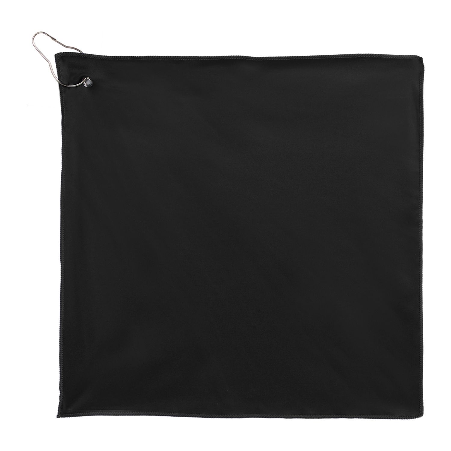 Recycled 200g Microfiber Towel 15 in x 15 in in Black