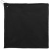 Am image of a Custom Recycled 200g Microfiber Towel 15 in x 15 in in Black!