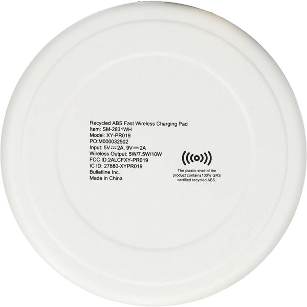 An image of a Custom Recycled ABS Fast Wireless Charging Pad!