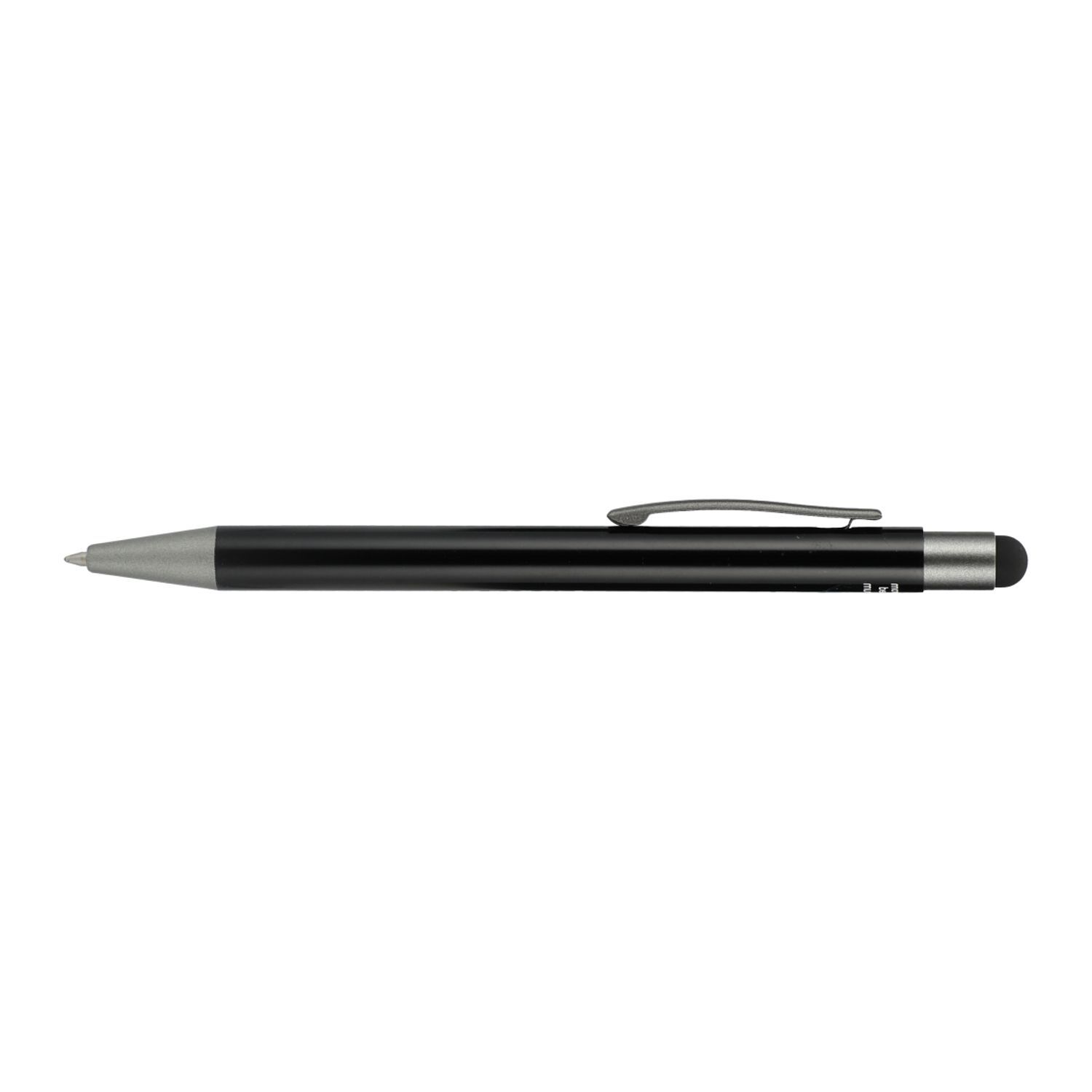 Recycled Aluminum Gel Ballpoint Stylus in Black