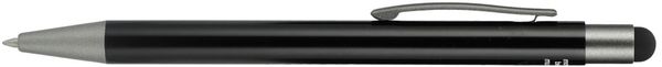 Am image of a Custom Recycled Aluminum Gel Ballpoint Stylus in Black!