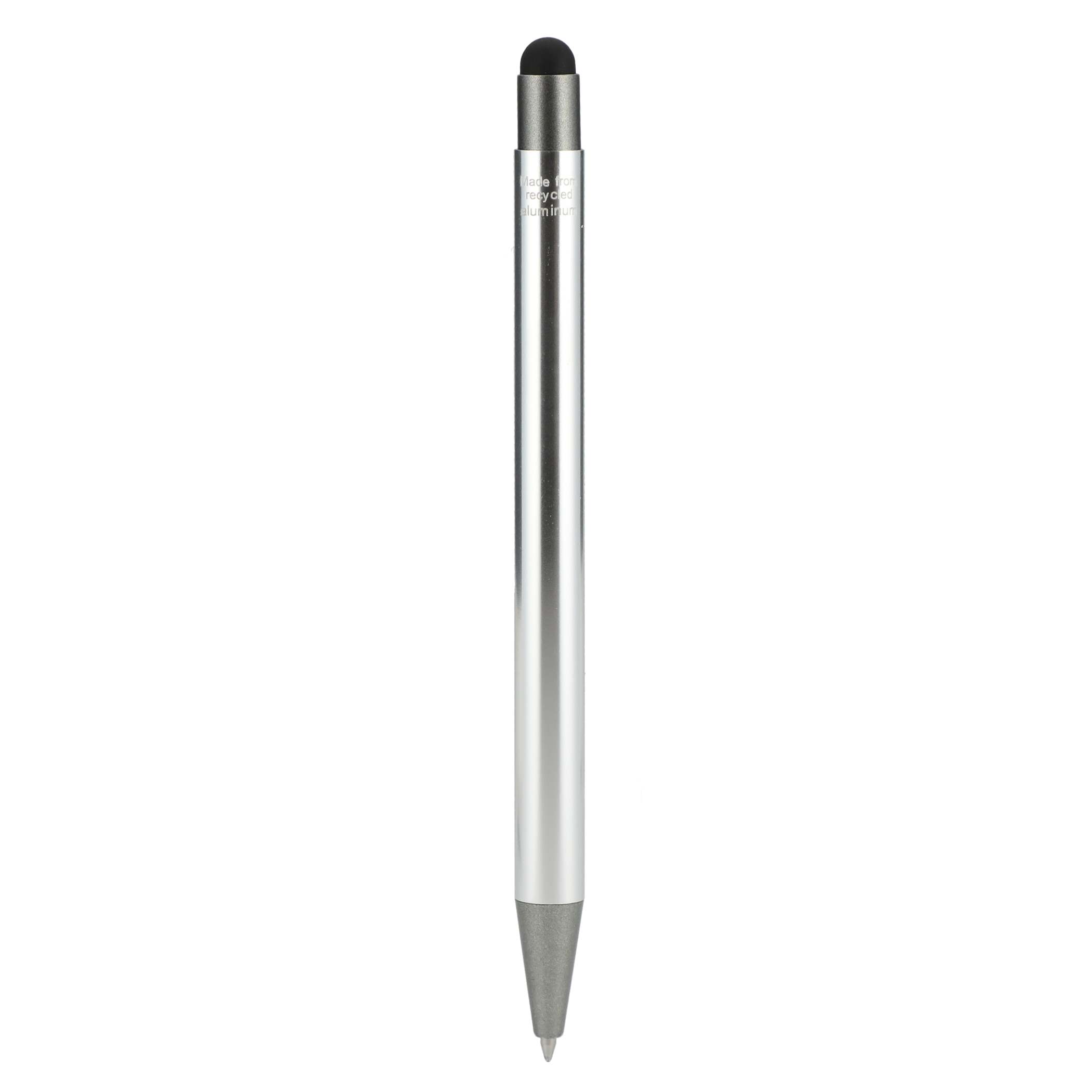 Recycled Aluminum Gel Ballpoint Stylus in Silver