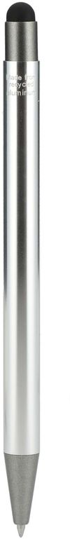 Am image of a Custom Recycled Aluminum Gel Ballpoint Stylus in Silver!