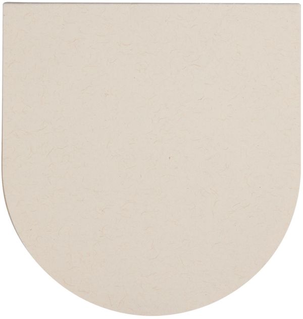 Am image of a Custom Recycled Milk Carton Round Sticky Notes Pad in White!