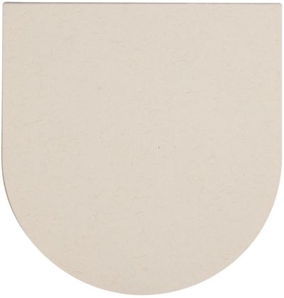 Am image of a Custom Recycled Milk Carton Round Sticky Notes Pad in White!