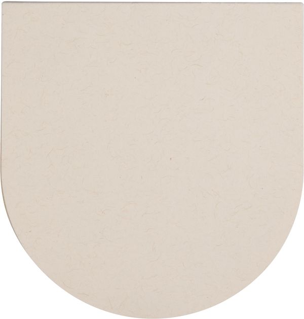 Am image of a Custom Recycled Milk Carton Round Sticky Notes Pad in White!