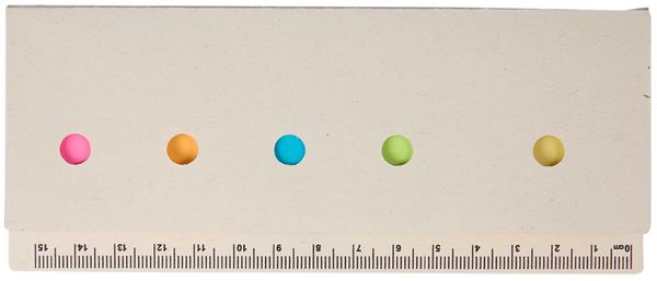 Am image of a Custom Recycled Milk Carton Sticky Notes and Ruler Pad in White!