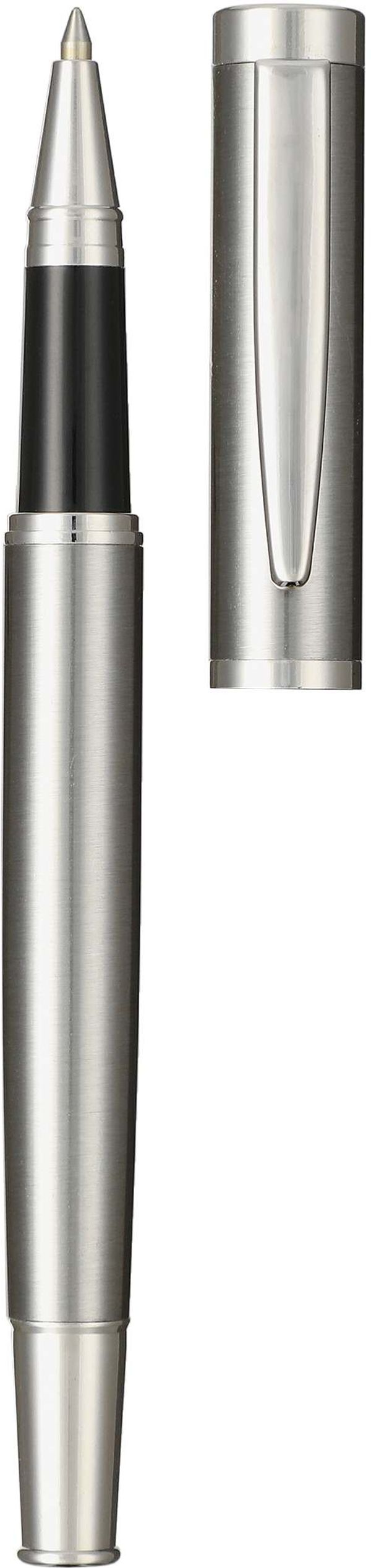 An image of a Custom Recycled Stainless Steel Rollerball Pen!