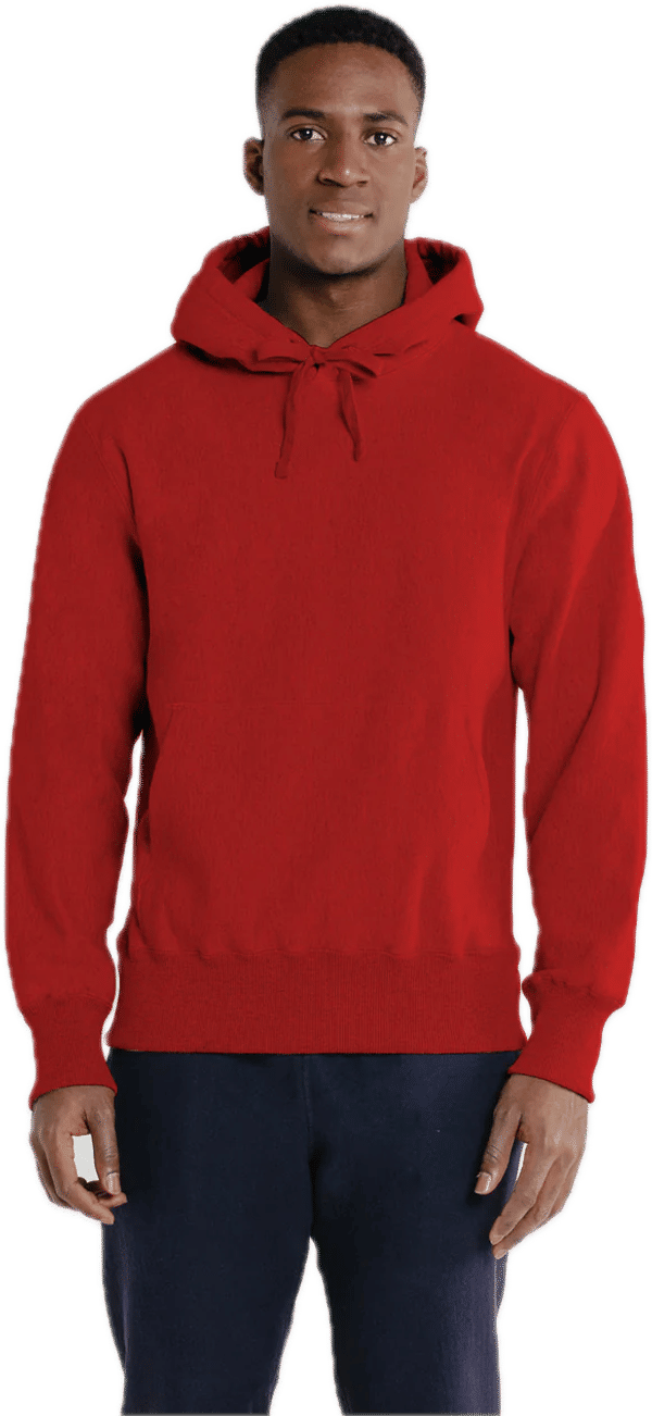 Am image of a Custom Redwood Classics Cisco Hoody in Canadian Red!