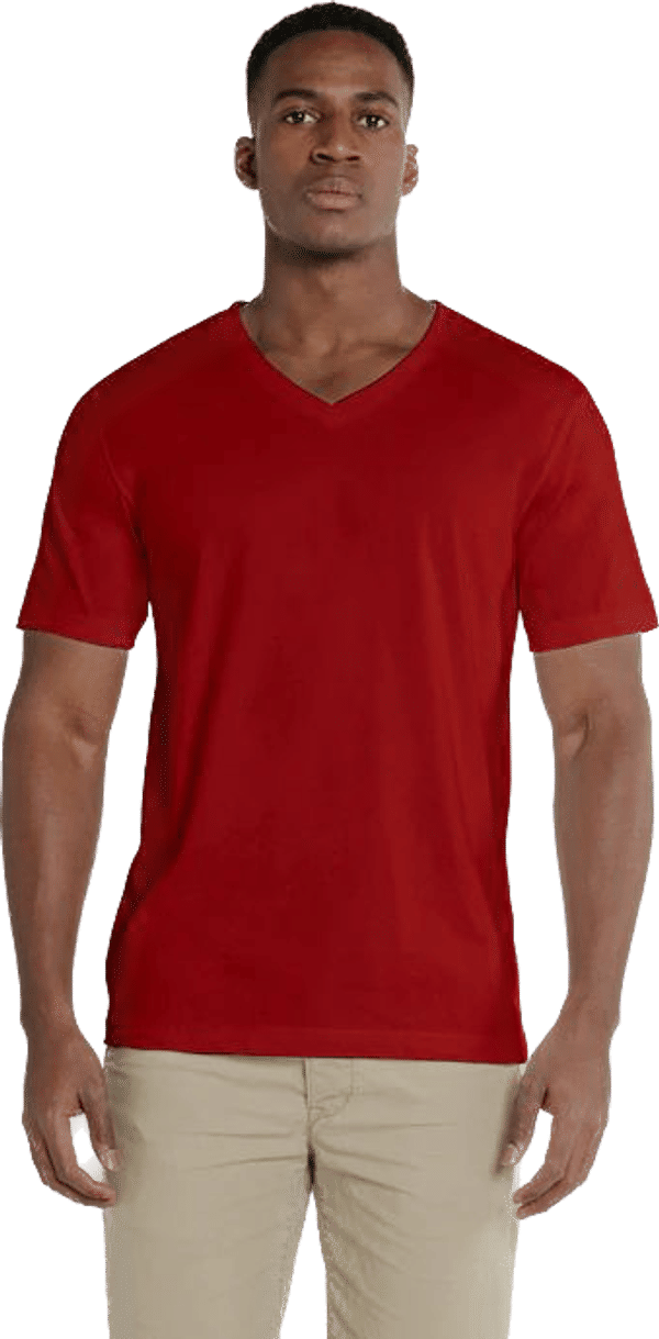 Am image of a Custom Redwood Classics Columbia Tee in Harvest Red!