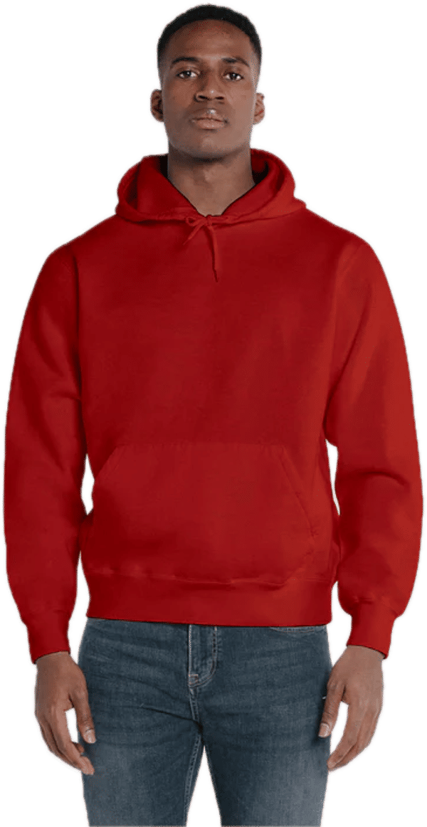 Am image of a Custom Redwood Classics Hudson Hoody in Harvest Red!