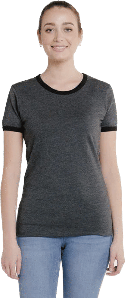 Am image of a Custom Redwood Classics Iris Tee in Black Mix!