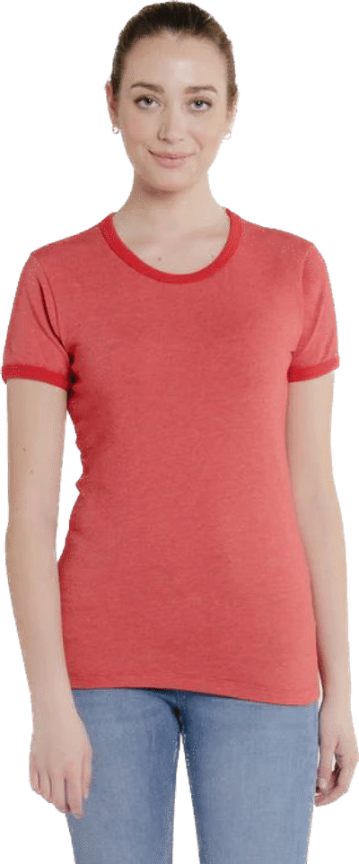 Am image of a Custom Redwood Classics Iris Tee in Faded Red Mix!