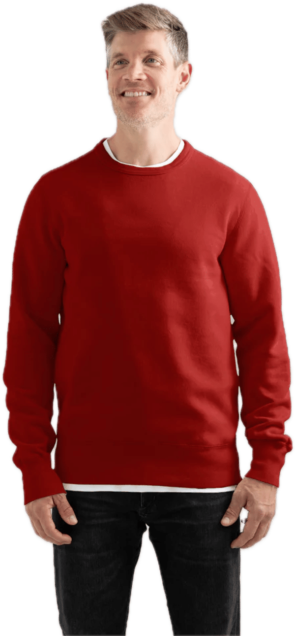 An image of a Custom Redwood Classics Kootenay Crewneck in Harvest Red!