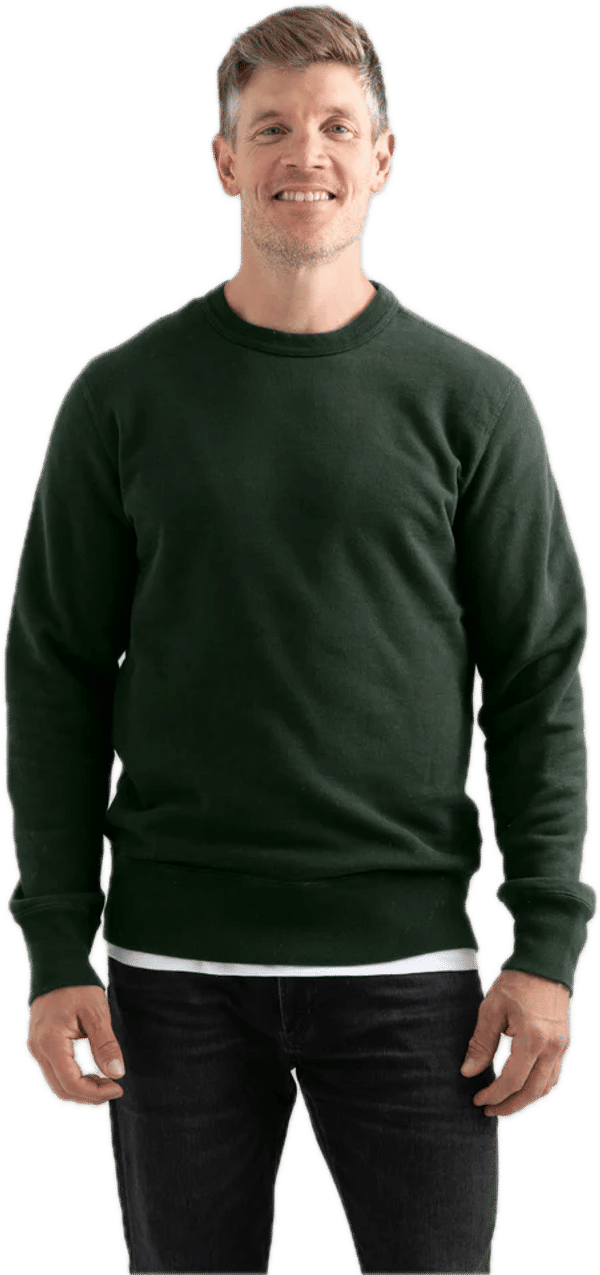 An image of a Custom Redwood Classics Kootenay Crewneck in Park Green!