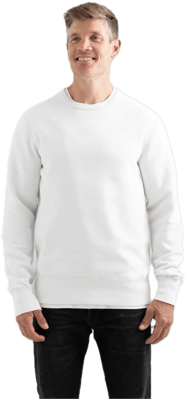 An image of a Custom Redwood Classics Kootenay Crewneck in White!