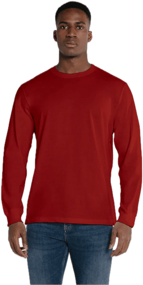 Am image of a Custom Redwood Classics Mountain Tee in Harvest Red!