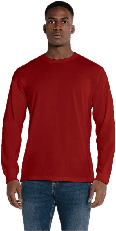 Am image of a Custom Redwood Classics Mountain Tee in Harvest Red!