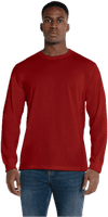 Am image of a Custom Redwood Classics Mountain Tee in Harvest Red!