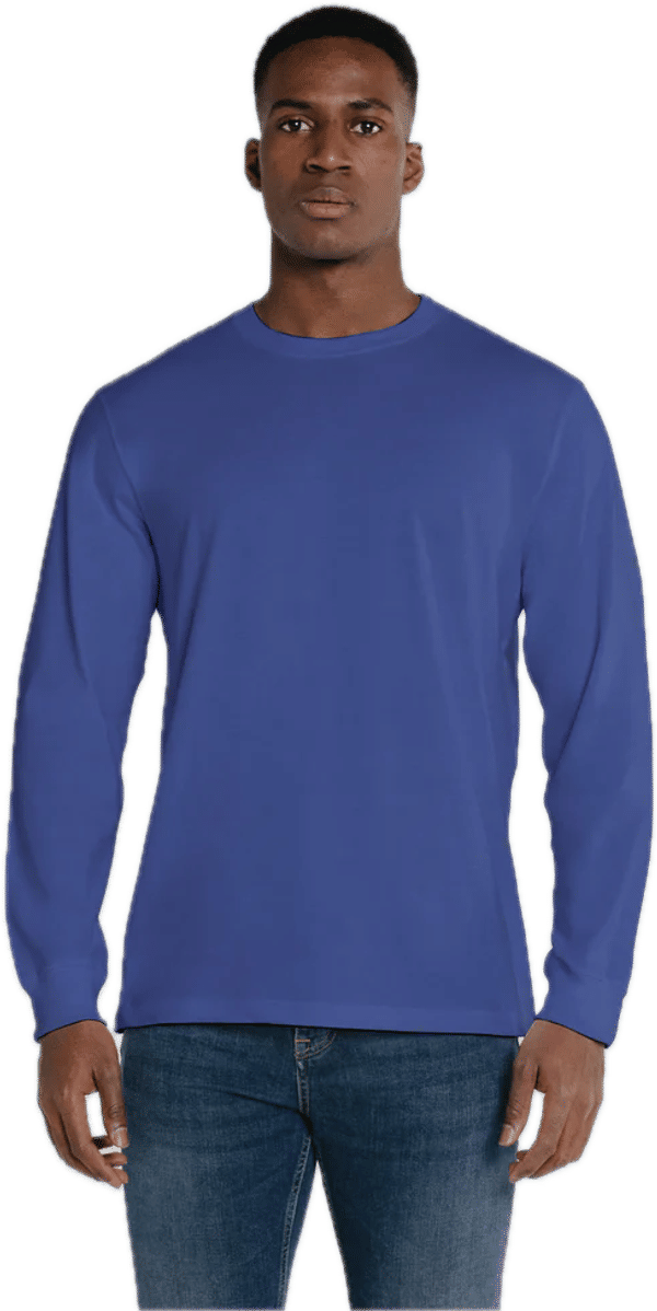 Am image of a Custom Redwood Classics Mountain Tee in Washed Royal!