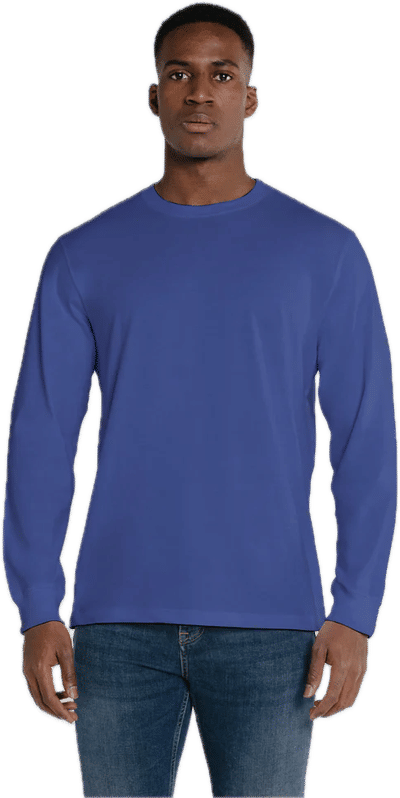 Am image of a Custom Redwood Classics Mountain Tee in Washed Royal!